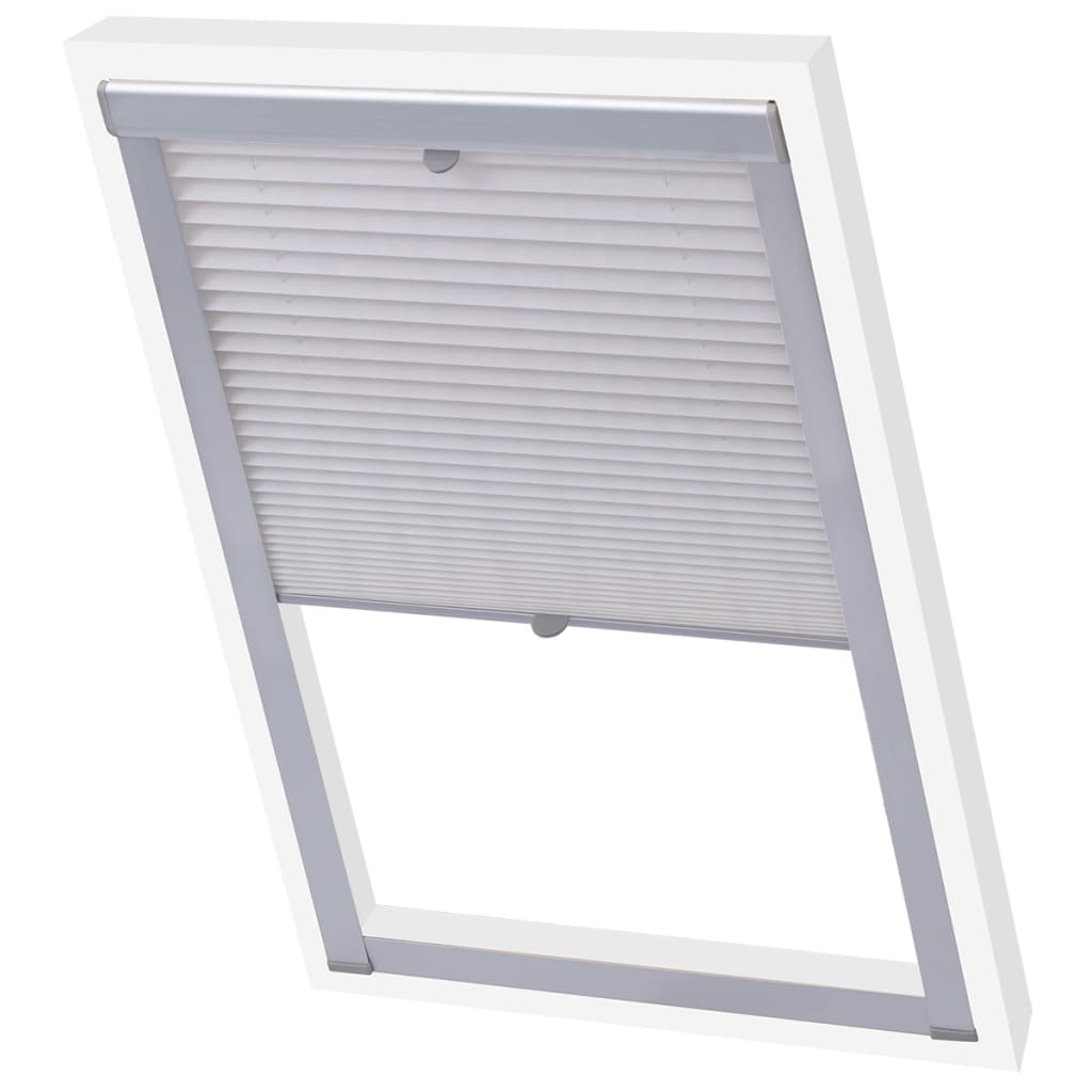Vidaxl rouleau aveugle plissé blanc s06 606