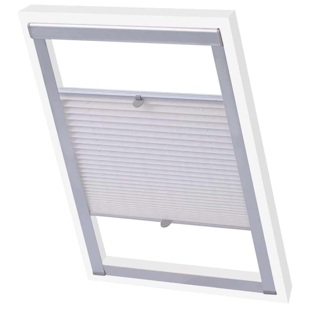 Vidaxl rouleau aveugle plissé blanc u08 808