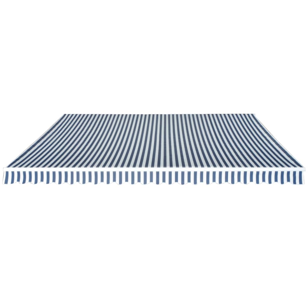 Vidaxl luifel extensible manuellement 500 cm bleu et blanc