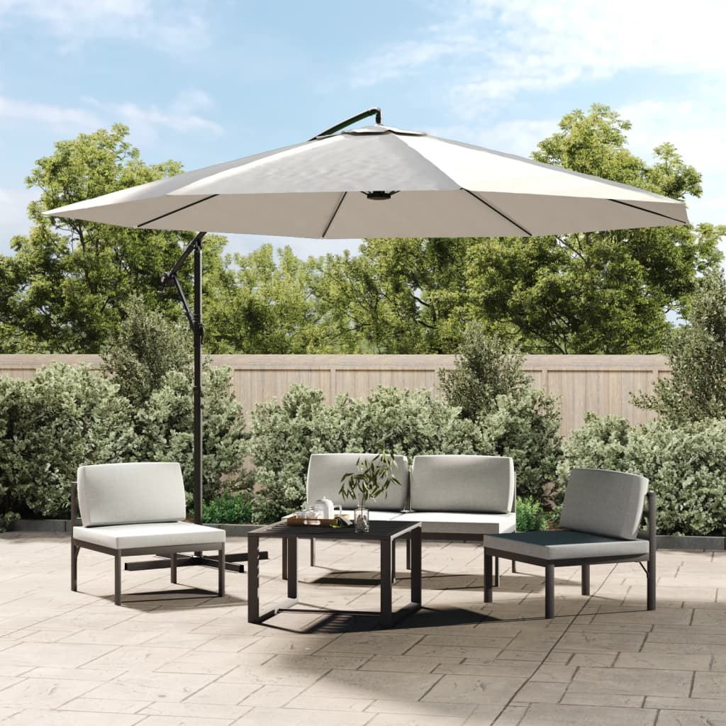 Vidaxl Parasol flottant 3,5 m de sable blanc