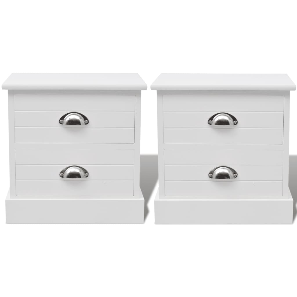 Vidaxl nachtkastjes franse stijl 2 stuks wit