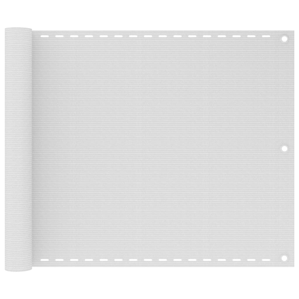 Écran de balcon Vidaxl HDPE 75x400 cm blanc