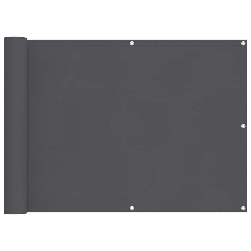 Écran de balcon vidaxl oxford textile 75x400 cm anthracite