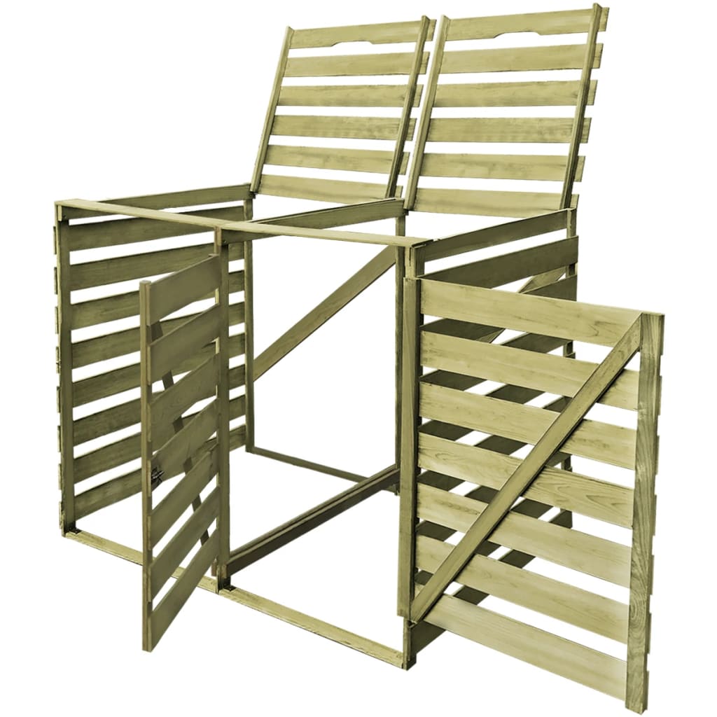 Stockage de conteneurs Vidaxl Double 240 L Bois imprégné
