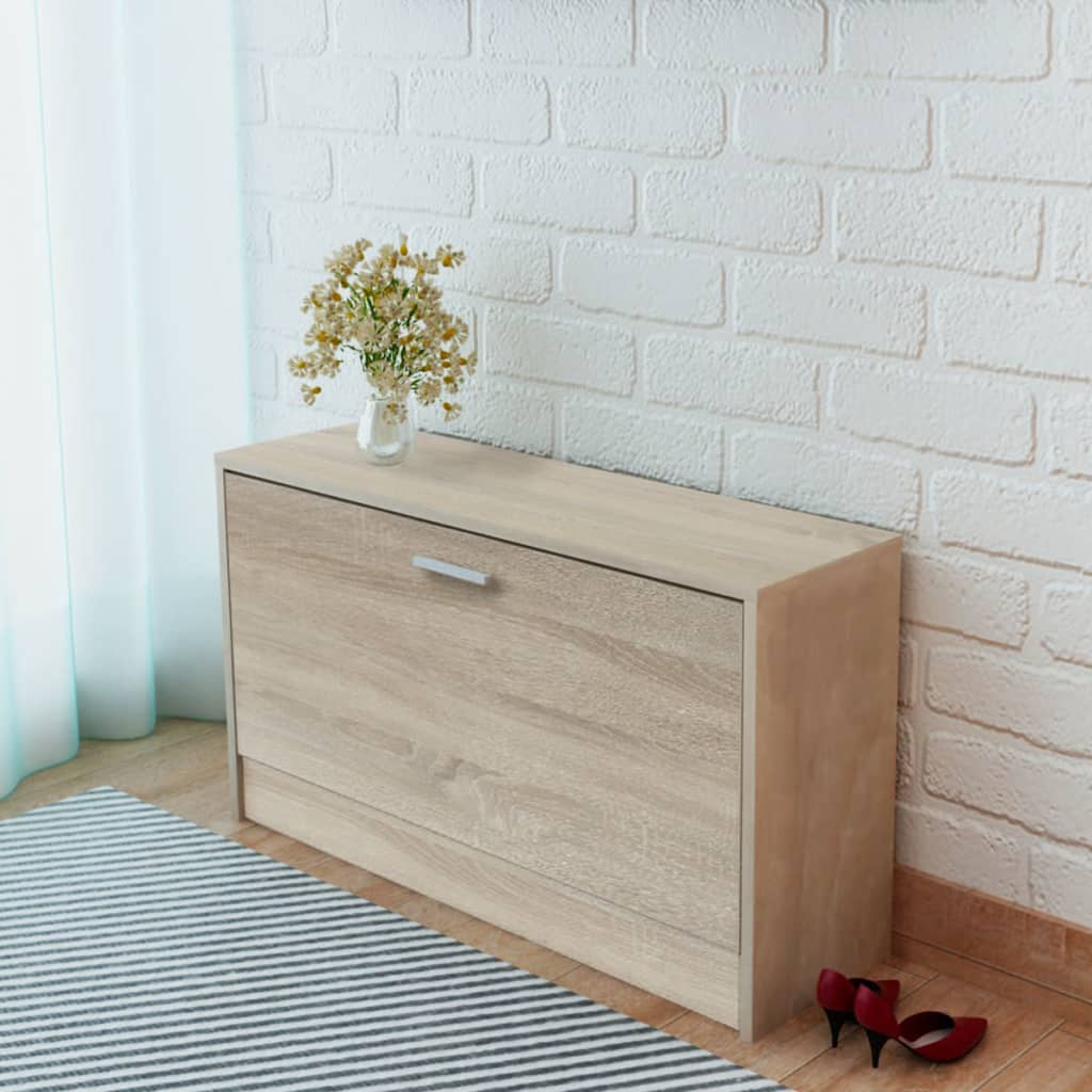 Banc de rangement de chaussures vidaxl 80x24x45 cm coloré en chêne