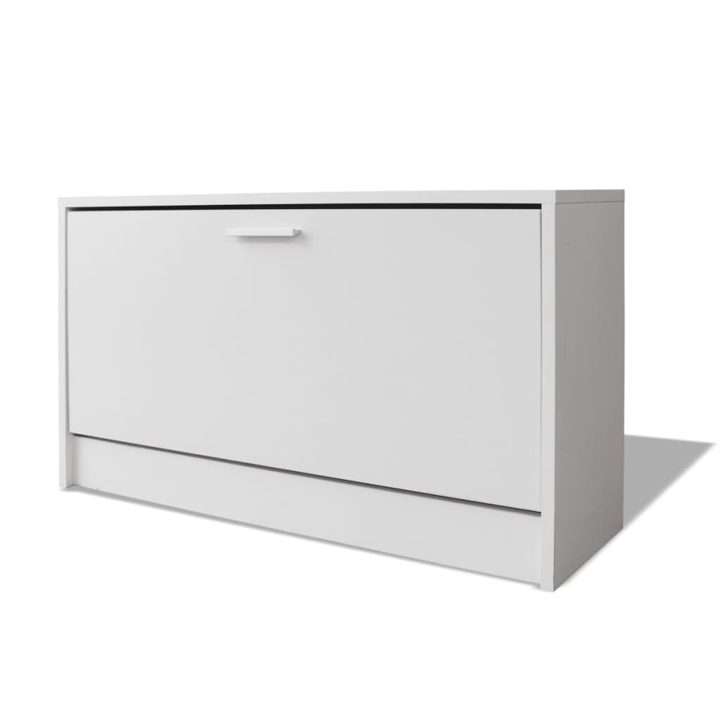Armoire de rangement de chaussures vidaxl 80x24x45 cm blanc