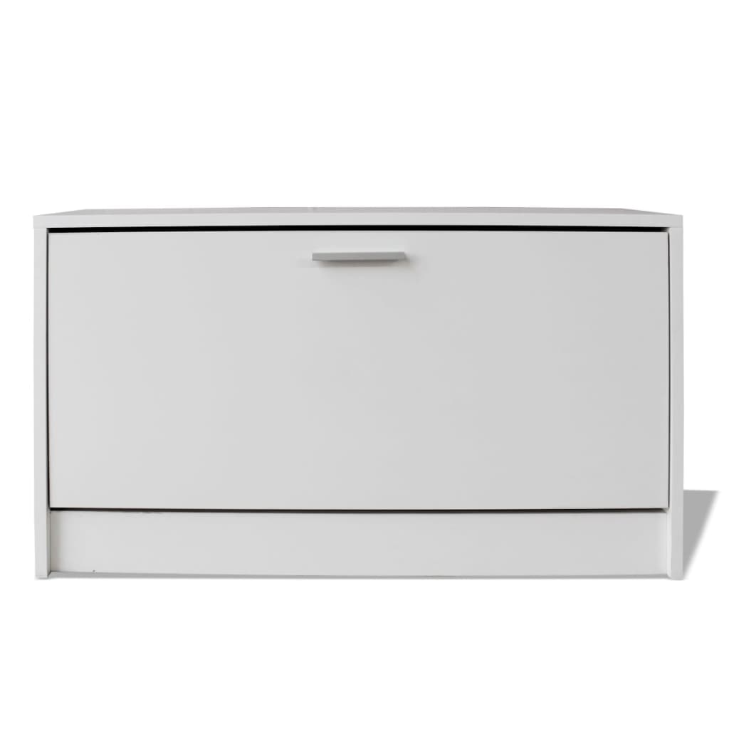 Armoire de rangement de chaussures vidaxl 80x24x45 cm blanc