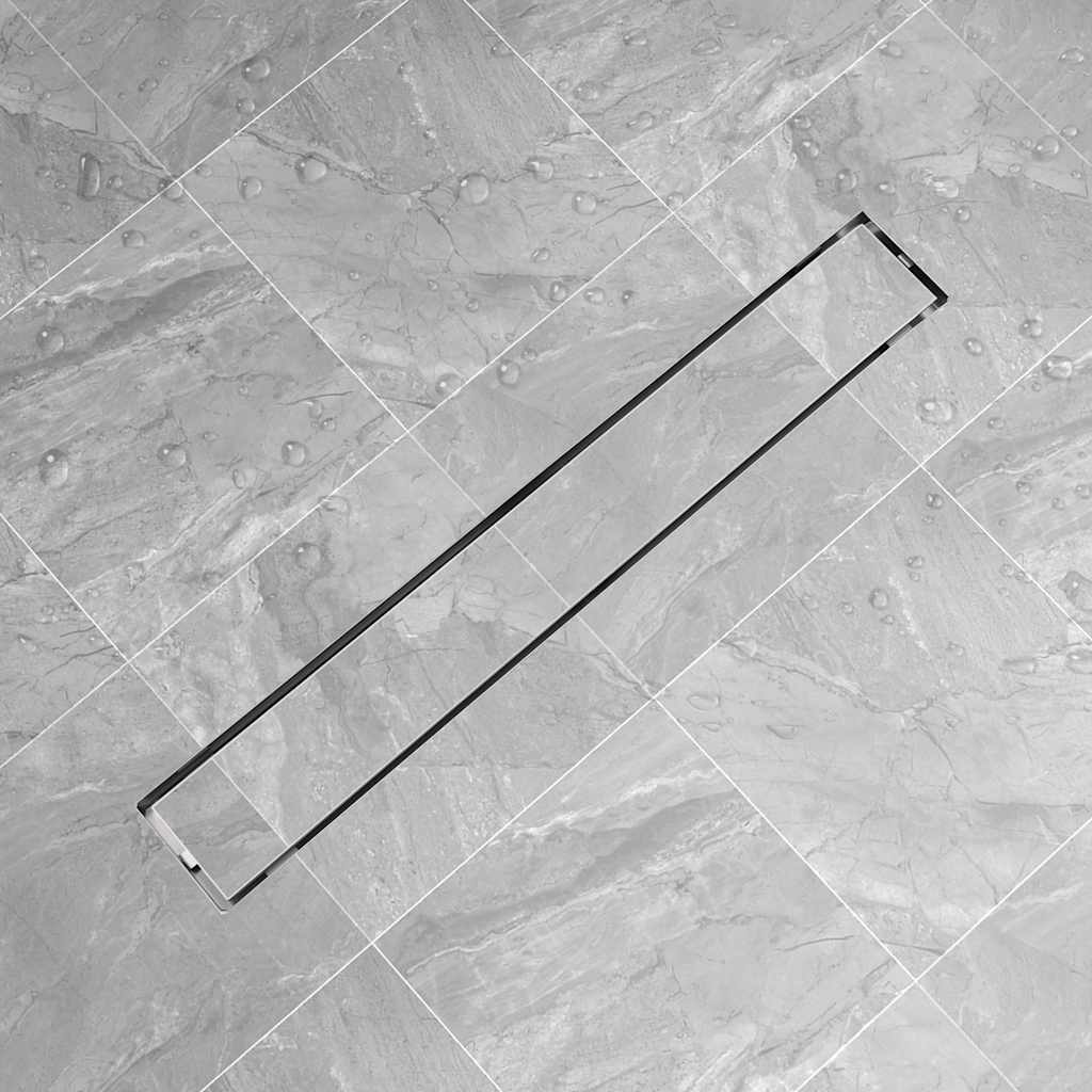 Vidaxl Douleur de douche en acier inoxydable rectangulaire 830x140 mm