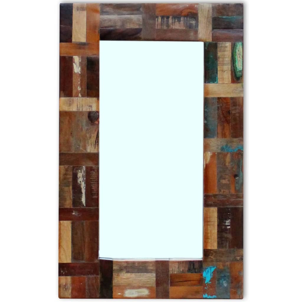 Vidaxl Miroir 80x50 cm en bois recyclé solide