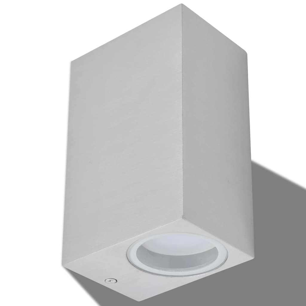 Vidaxl LED des lampes murales extérieures 2 pcs carrés vers le haut