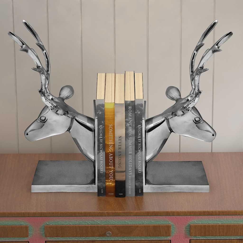Vidaxl bookrests Herten 2 pièces en aluminium argent