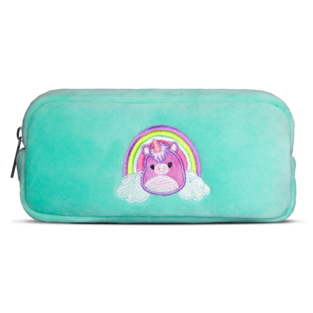 Pochette peluche licorne Squishmallows bleu
