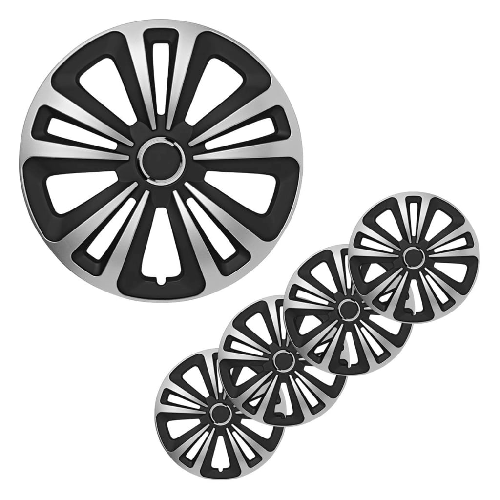Proplus Hubcaps 4 St Terra 14 '' Silver Colored and Black