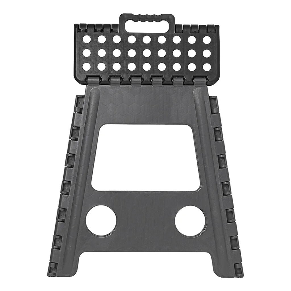 escabeau pliable noir gris 29 x 21,5 x 39,5 cm