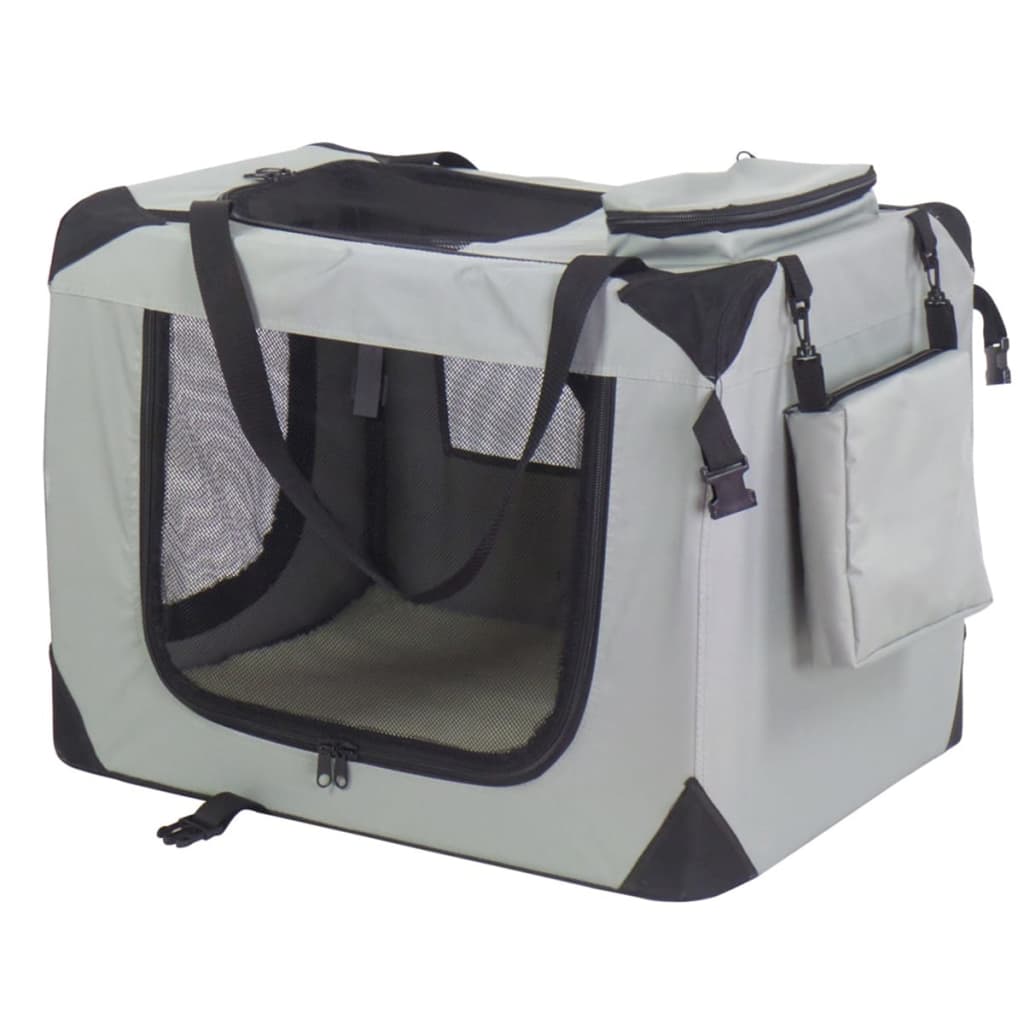 @PET Dog Travel Basket Nylon 70x52x50 cm Gray 11072