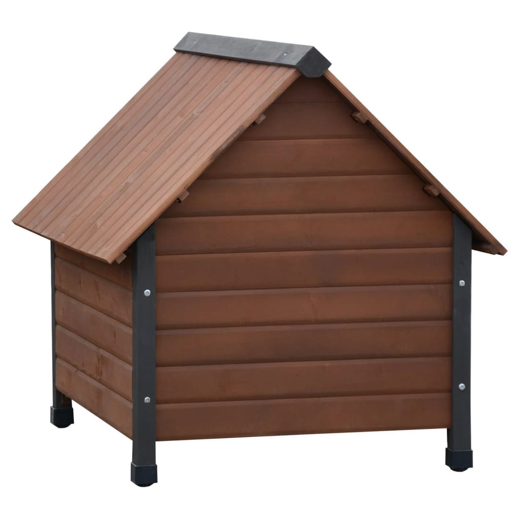 @Pet @pet chien loft avec volets en plastique rustique 88x78x80 cm brun