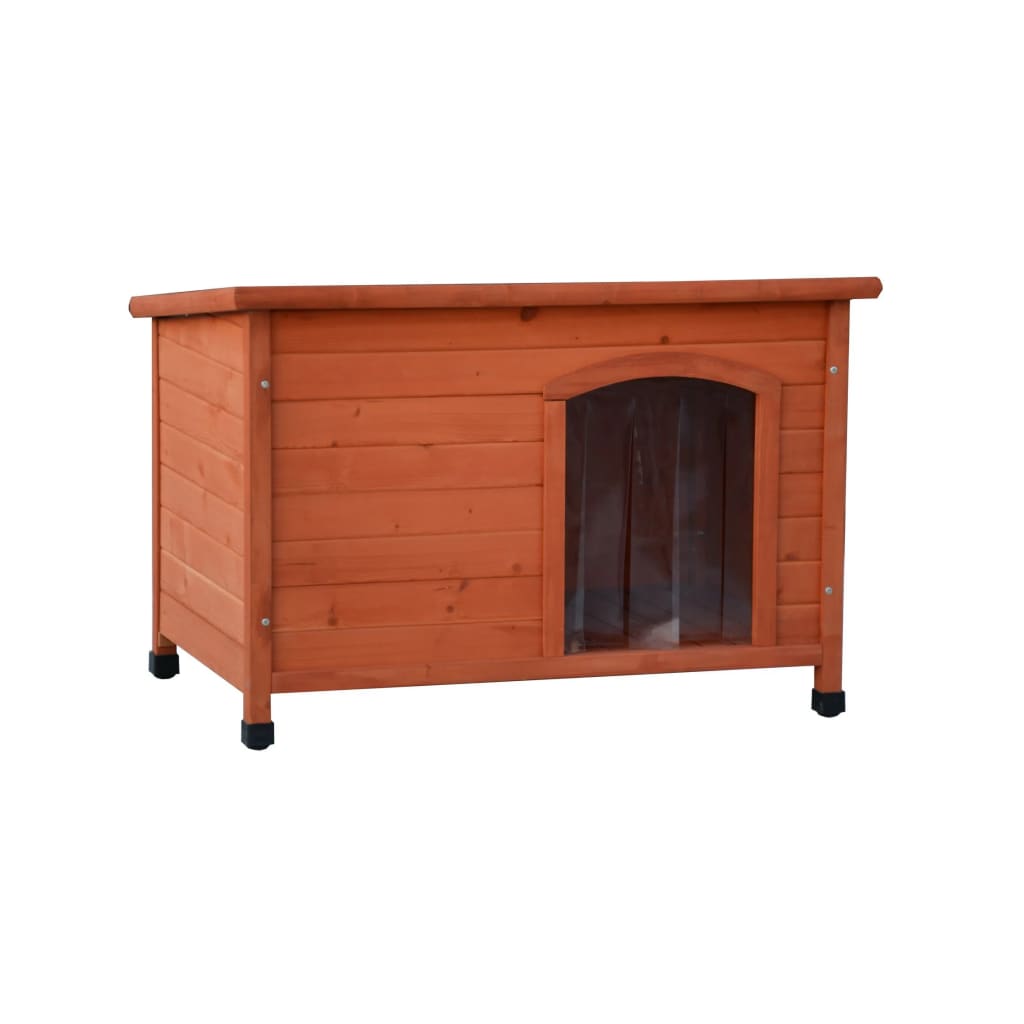 @pet dog loft avec rabats en plastique bungalow 85x57x59 cm naturel