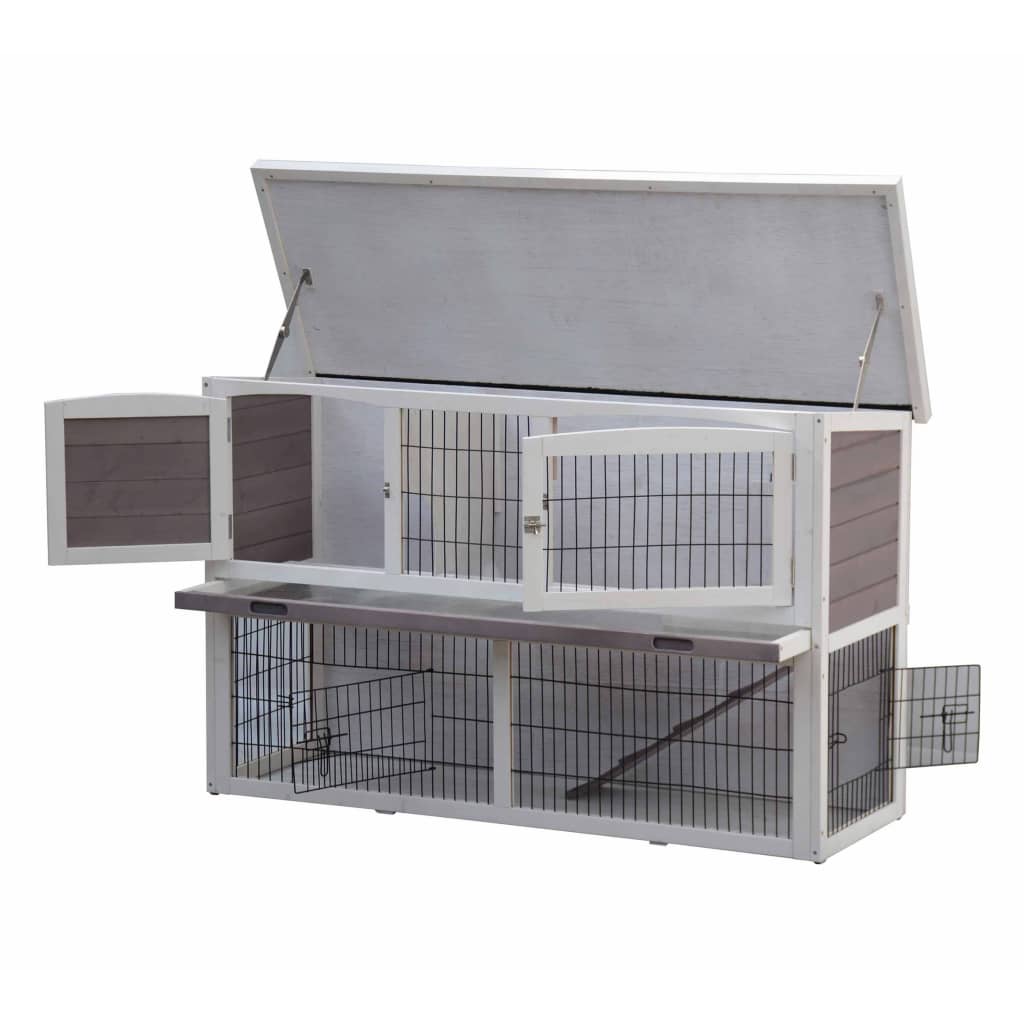 @Pet lapin hangar bigfoot 137x50x85 cm blanc blanc