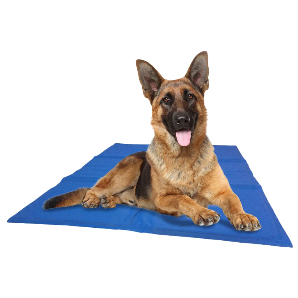 @pet dog tapis rafraîchissant l 50x90 cm bleu