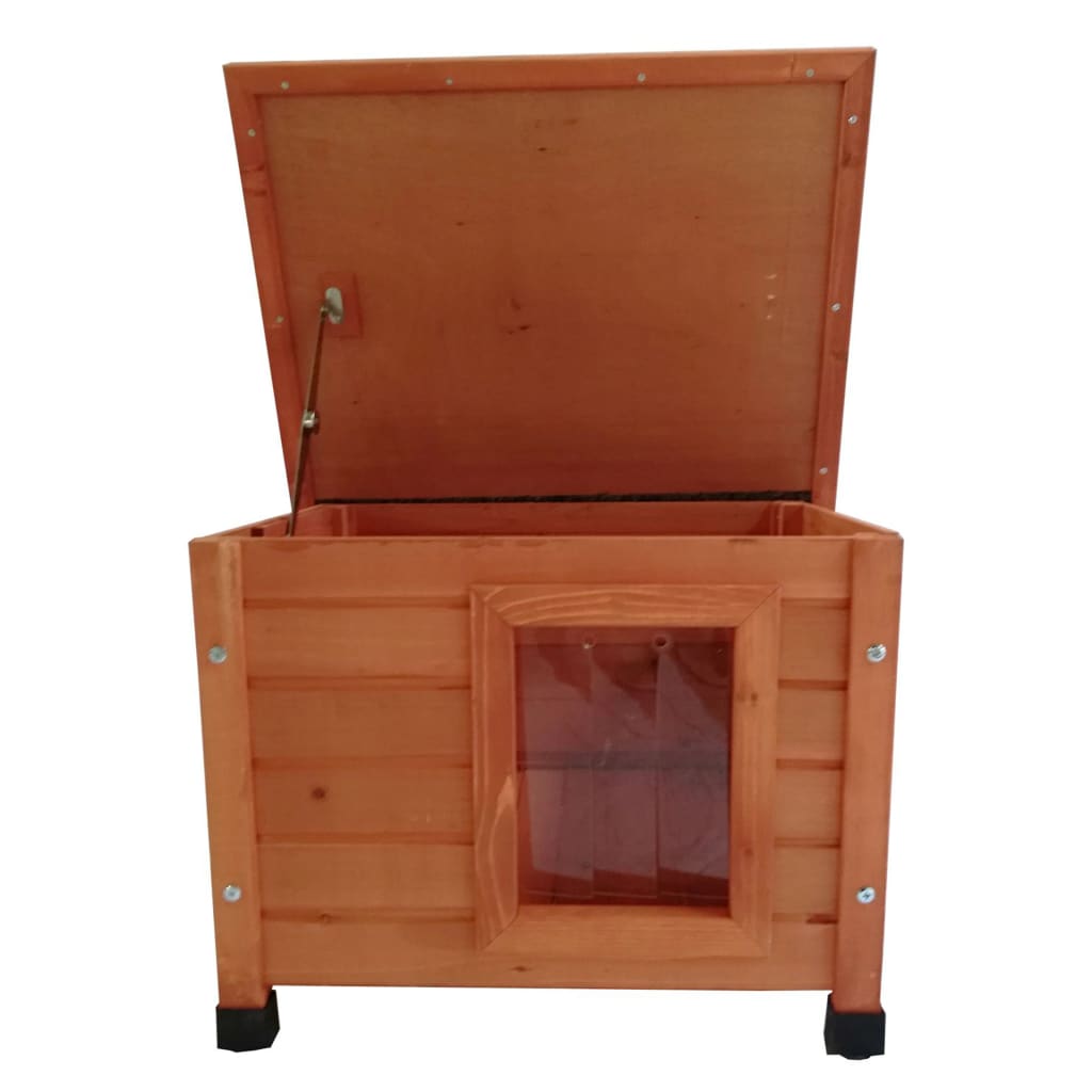 @Pet chat loft pour à l'extérieur de 57x45x43 cm brun de bois