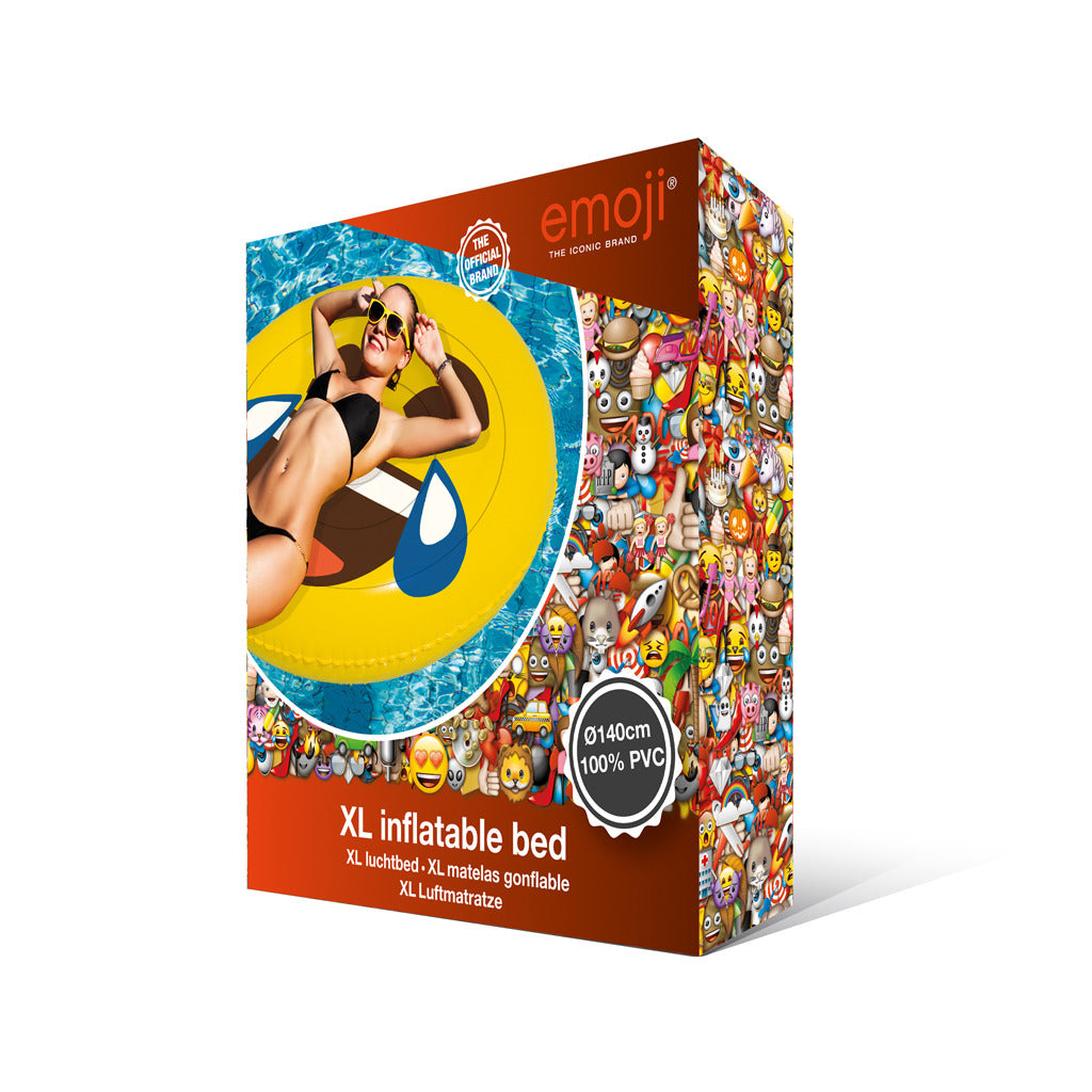 Figurine gonflable basique visage emoji mdr 140cm