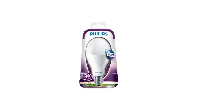 Lampe LED Philips 15w (100w) E27 blanc chaud