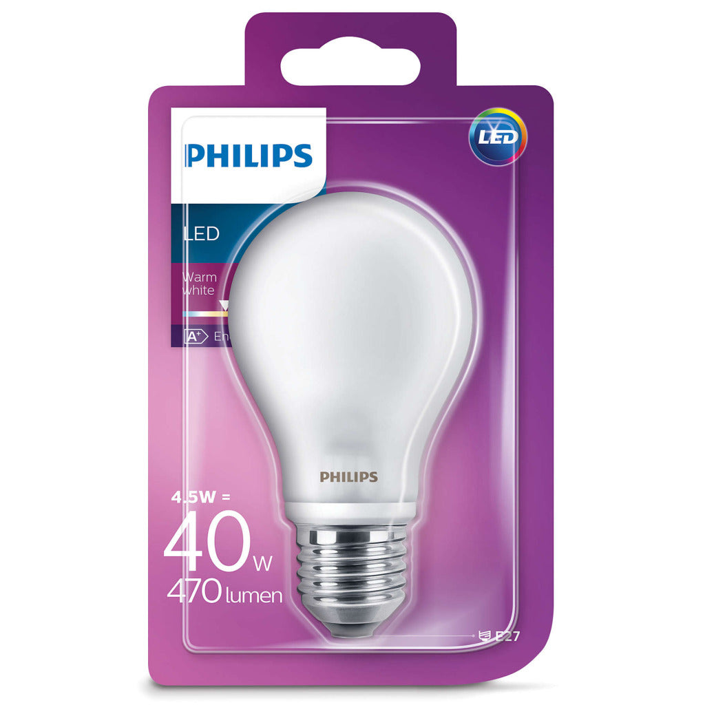 Philips led classique 40w a60 e27 ww fr nd