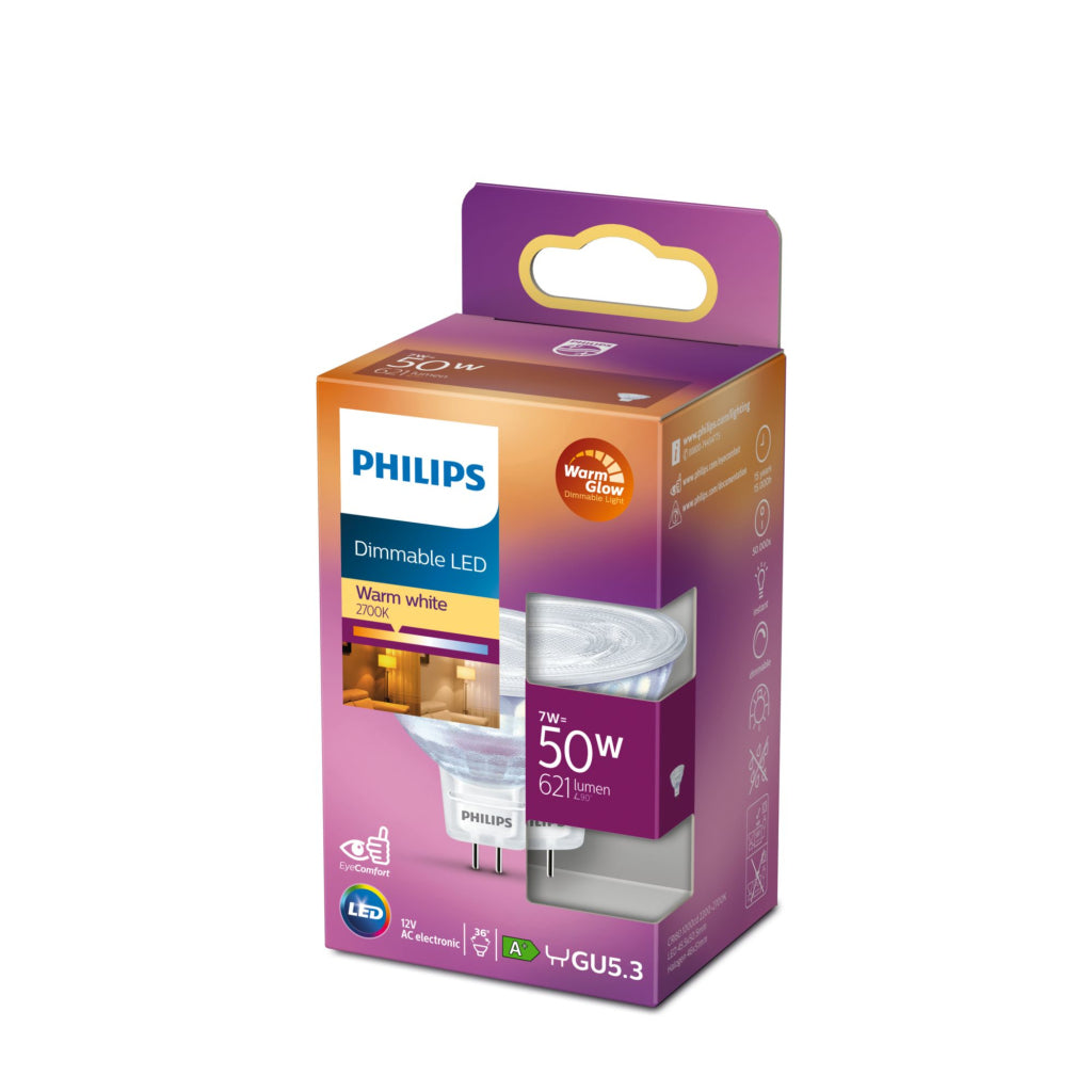 Éclairage Philips LED 50W Gu5.3 WW 12V 36D WGD SRT4