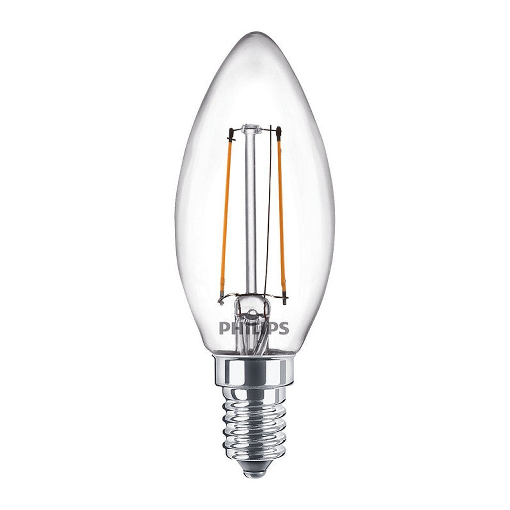 Lampe bougie classique LED Philips 25W B35 E14 blanc chaud