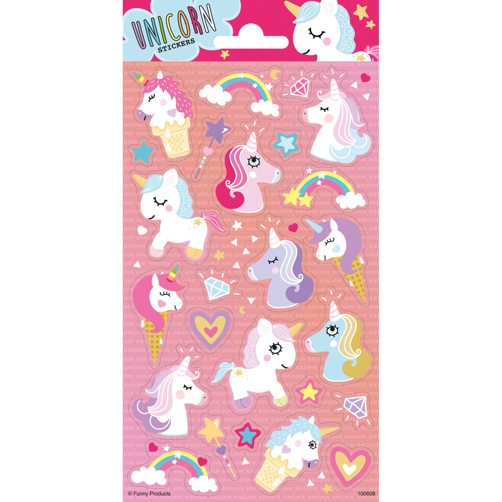Feuille d'autocollants licorne Totum