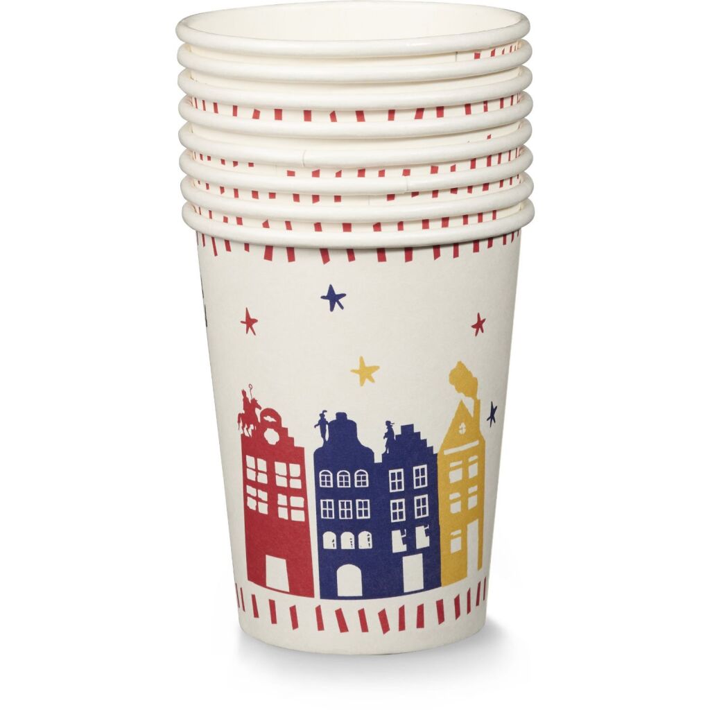 Gobelets jetables en papier Basic Sinterklaas 8 pièces