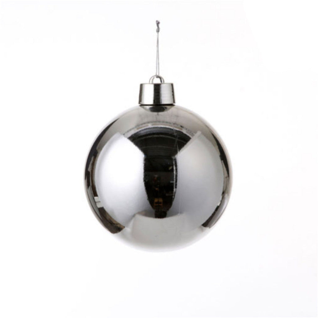 Boule de Noël House of seasons plastique argenté d20 cm