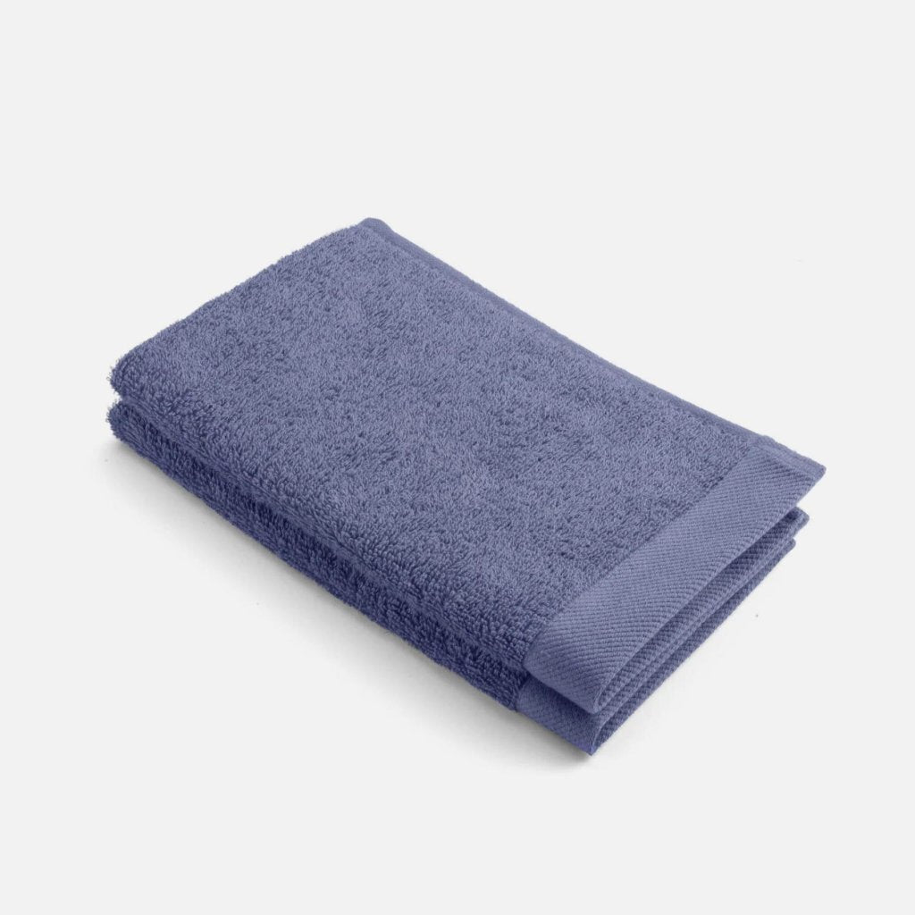 Walra serviette invité refaite coton bleu 2x 30x50 | 2 pièces
