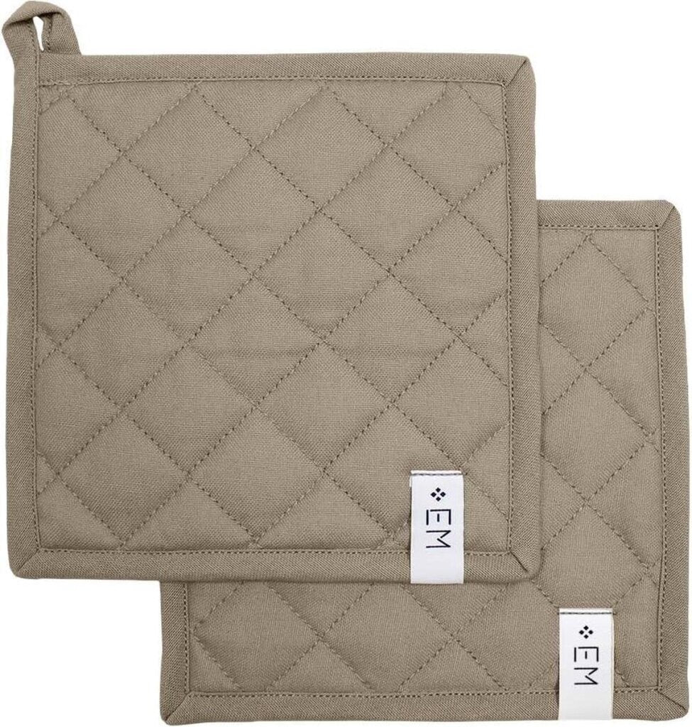 Divers EM Cuisine Maniques Taupe 20 x 20 cm Lot de 2