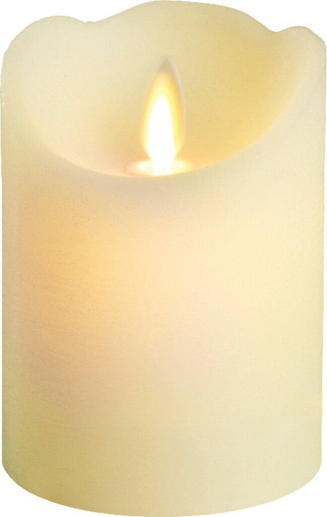 Lumineo Bougie LED flamme dansante 10 cm crème