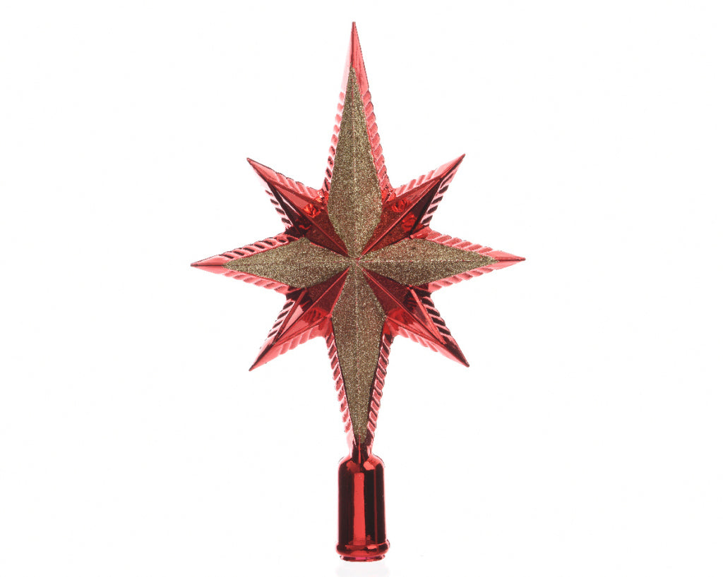 Decoris Decoris Pic de Noël Plastique Noël Rouge 6,5x14,5x25,5 cm