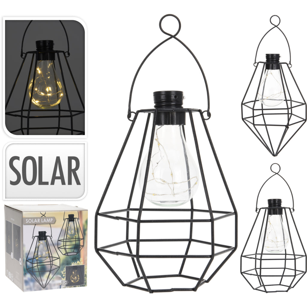 Ampoule solaire Basic LED lanterne filaire noir assorti