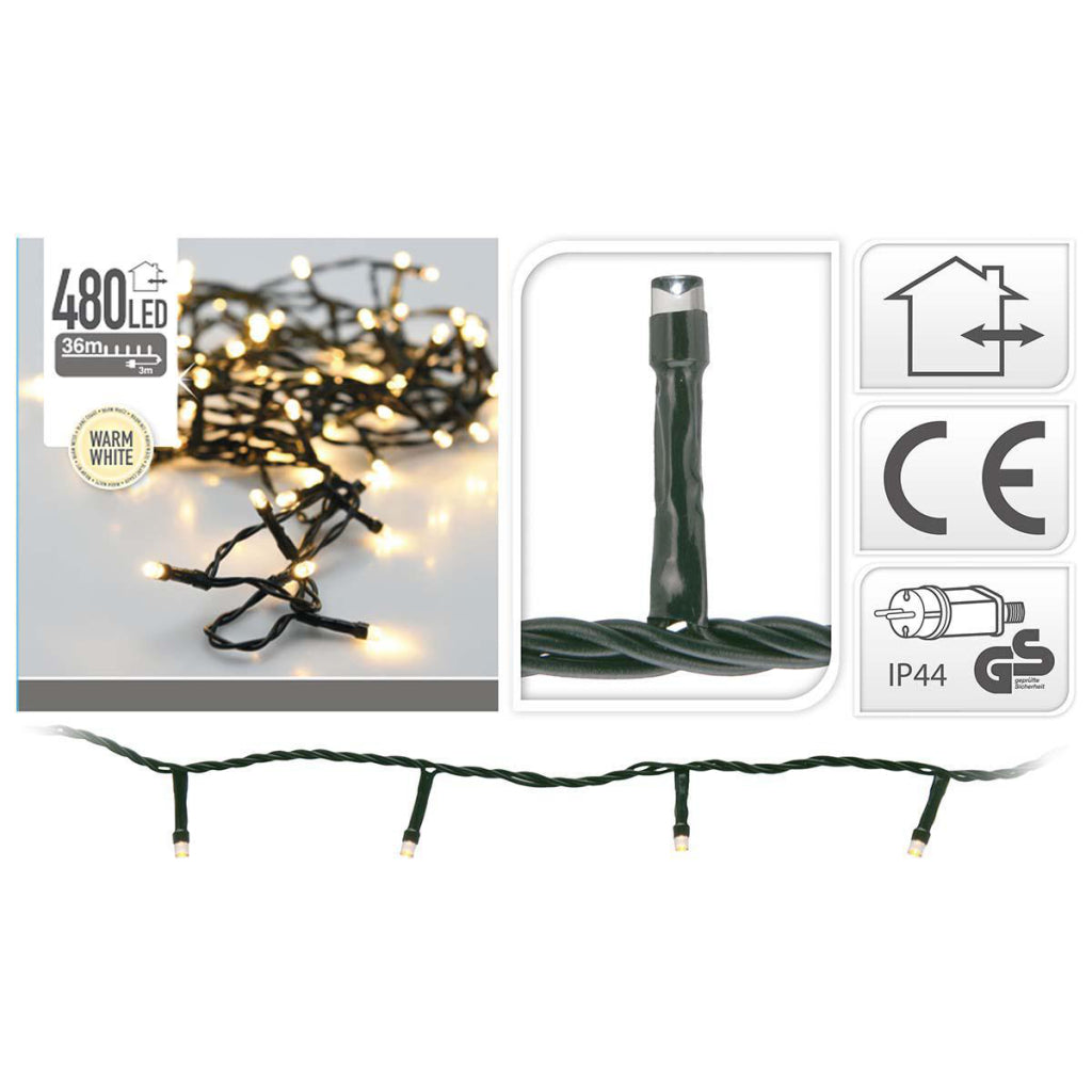 S.i.a. Guirlandes de Noël 36m 480 lumières LED IP44