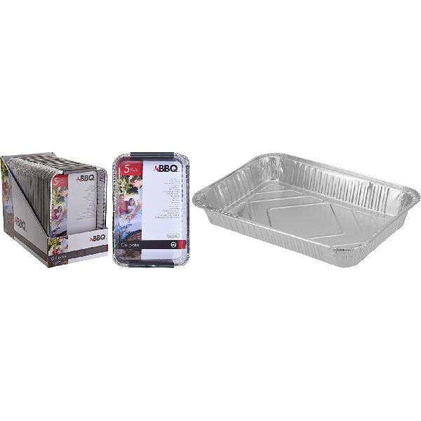 Plateaux de barbecue en aluminium, ensemble de 5 pièces