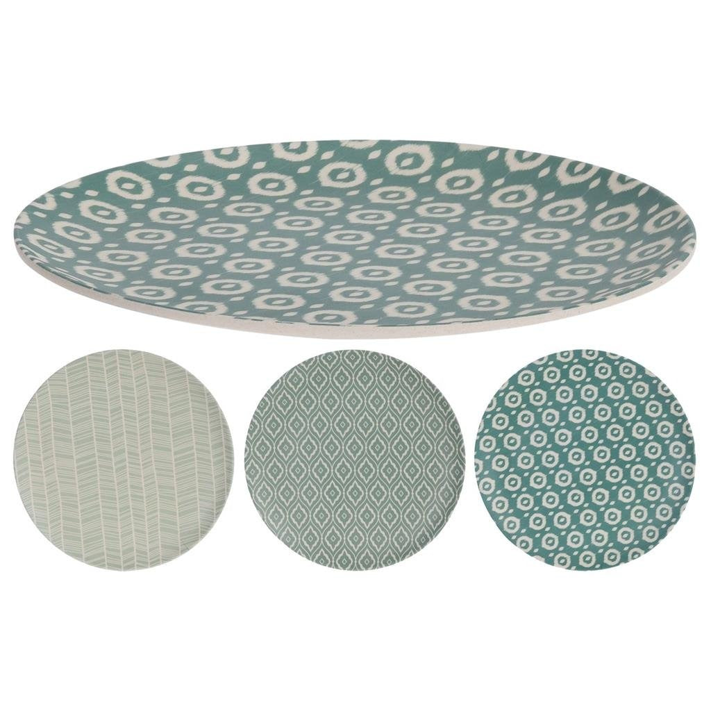 Assiette basique en bambou 20 cm vert