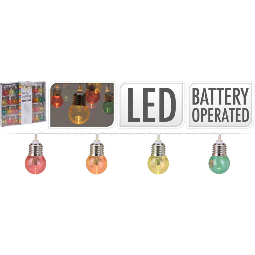 Cordon d'éclairage LED Basic avec 30 lumières multicolores