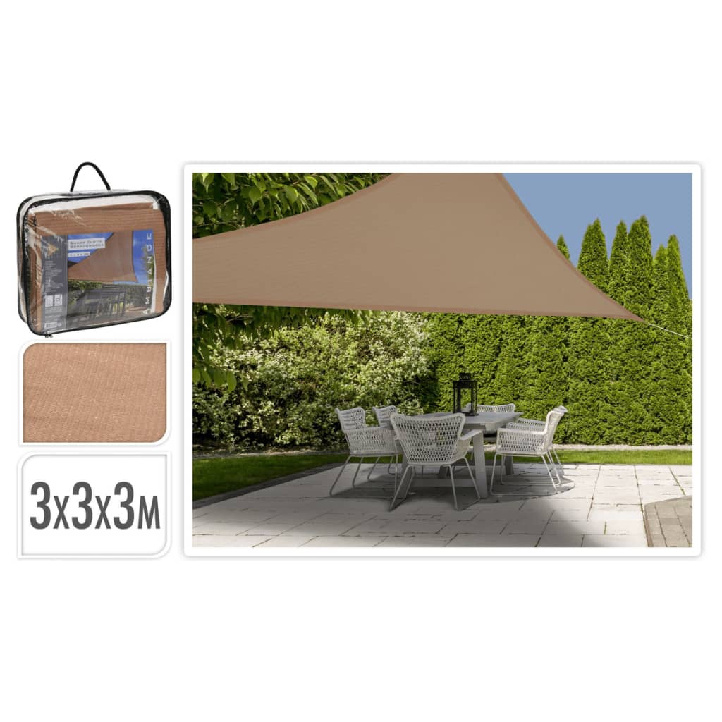 Progarden Shade Tissu triangulaire 3x3x3m sable -colored
