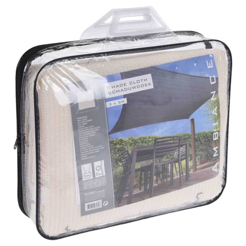 Progarden Shade tissu carré 3x3 m crème colorée