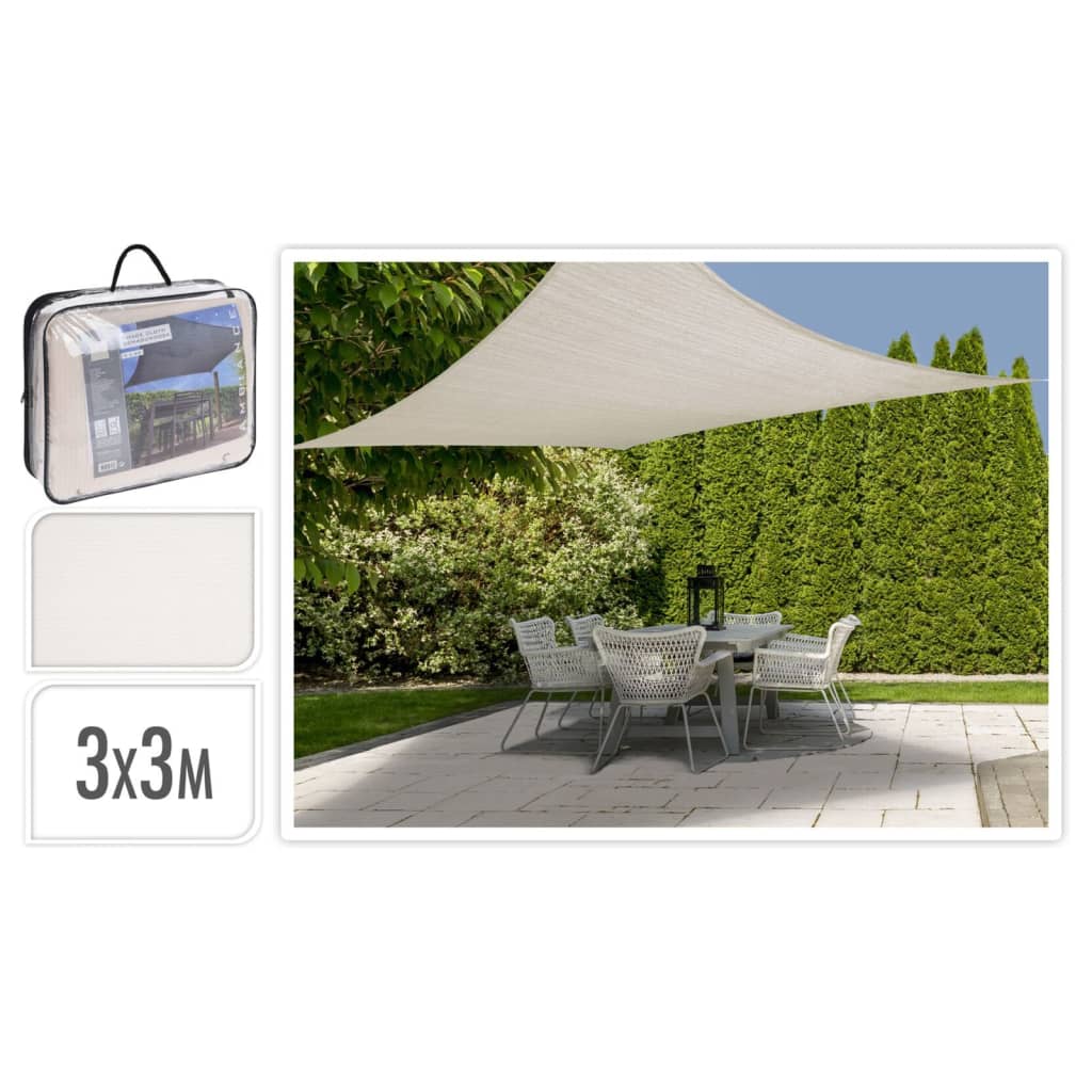 Progarden Shade tissu carré 3x3 m crème colorée
