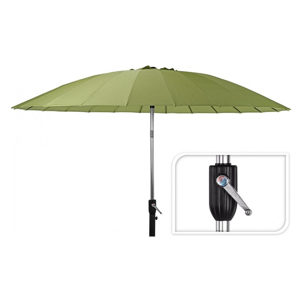 Parasol Basic Shanghai avec mécanisme pivotant 270 cm vert