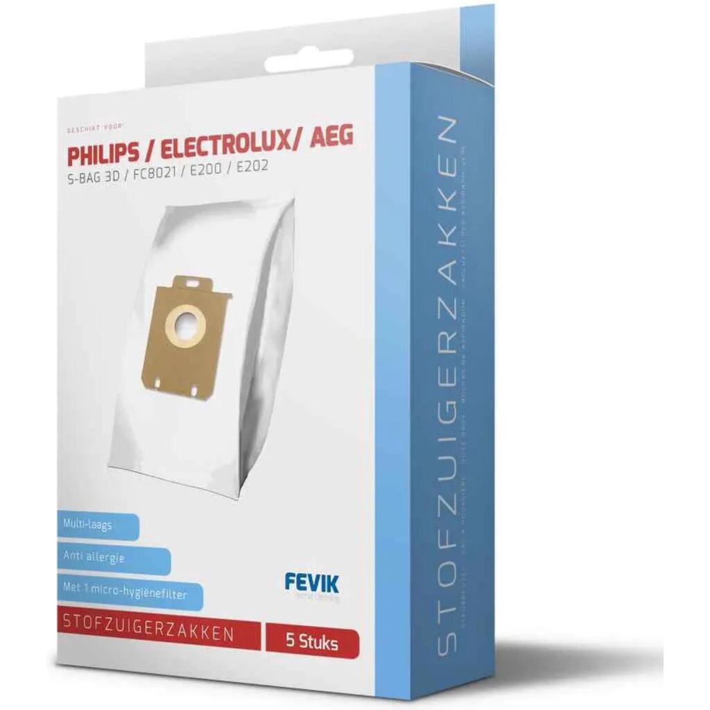 Sacs d'aspirateur Fevik Philips AEG Sbag 5 pièces