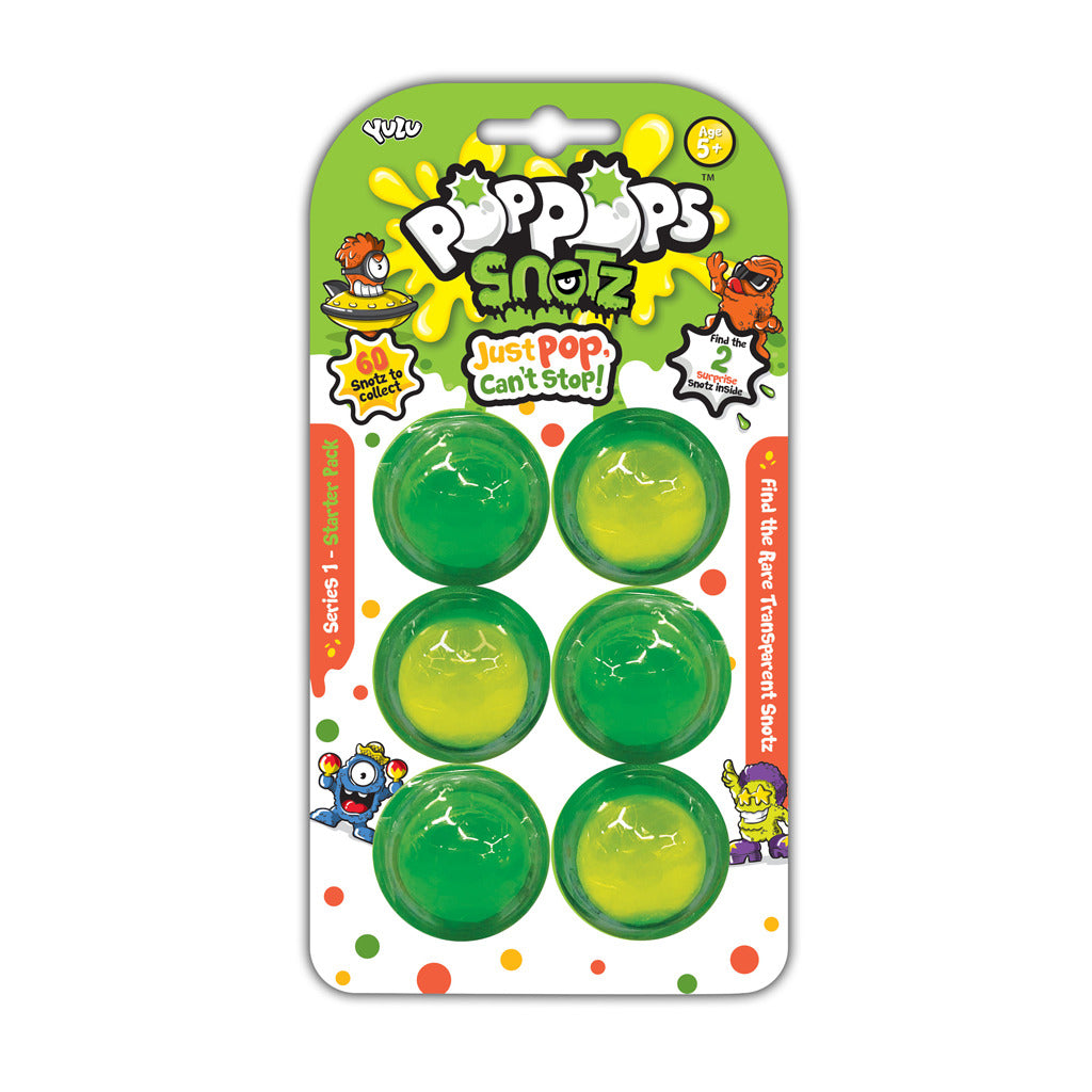Yulu Yulu PopPops Snotz Série 1 Starter Set 6 Pièces