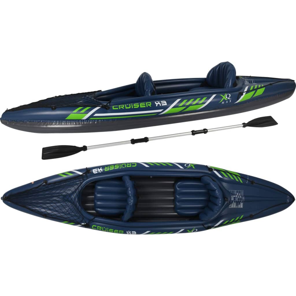 XQ Max Kayak Cruiser x3 342x76x32 cm bleu et vert