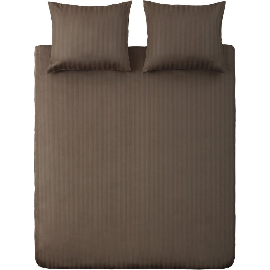 Ten cate housse de couette simple en satin de coton rayure 140x200 220 cm gris clair