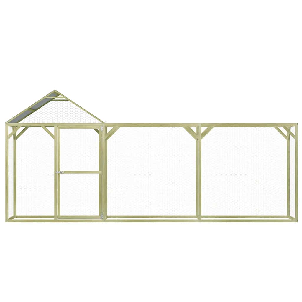 Poulailler Vidaxx 4,5x1,5x2 m en acier